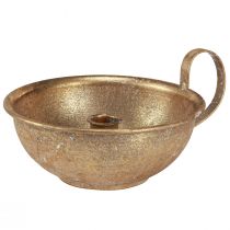Article Tasse décorative avec bougeoir chandelle Or antique Ø17cm