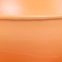 Article Tasse décorative Ø16 cm H9 cm avec assiette en métal, orange, lot de 2