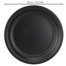Article Assiette décorative bol en métal assiette décorative anthracite Ø26cm 2pcs