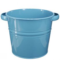 Article Pot de fleur décoratif en métal bleu 31cmx26cmx21,5cm