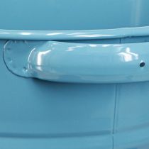 Article Pot de fleur décoratif en métal bleu 31cmx26cmx21,5cm