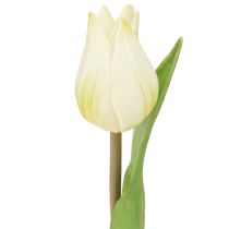 Article Tulipes décoratives Fleurs artificielles Blanc Crème 20cm 6 pcs