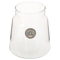 Article Vase décoratif en verre transparent Ø14cm H15cm