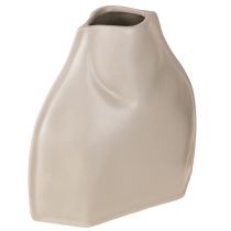 Article Vase décoratif en céramique gris moderne 22 × 9 × 22,5 cm