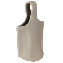 Article Vase décoratif en céramique Sac Shopper Gris 19×4,5×33cm