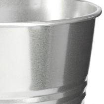 Article Vase décoratif métal conique haut vase argent H34cm vase 11L