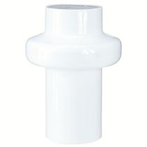 Article Vase Décoratif Vase Métal Décoration Crème Blanc Ø16.5cm H23.5cm