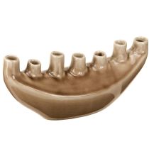 Article Vase décoratif en céramique en forme de bateau Marron 23×8,5cm H11cm