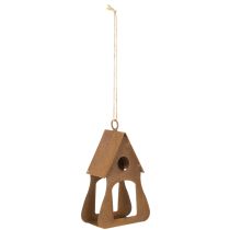 Article Nichoir suspendu décoratif, nichoir décoratif couleur rouille, 17,5 cm