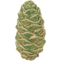 Article Cônes décoratifs en céramique assortis vert jaune marron 8,5 cm 6 pièces