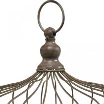 Article Couronne métal avec crochet Ø20cm H17cm Marron