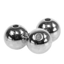 Article Perles décoratives argent métallisé 14mm 35 pcs