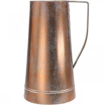 Article Vase décoratif vintage aspect cuivre, pichet rustique pour fleurs séchées et plantes artificielles, H 36 cm x L 21 cm