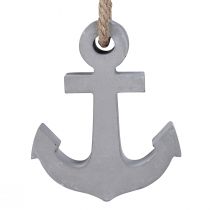 Article Ancre décorative béton maritime gris blanc 11,5cmx14cm 2pcs