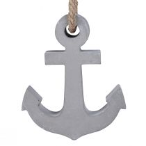 Article Ancre décorative béton maritime gris blanc 11,5cmx14cm 2pcs