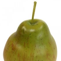 Déco poire vert rouge, déco fruit, mannequin alimentaire 11cm
