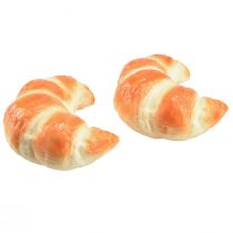 Croissant décoratif factice alimentaire artificiel 10cm 2pcs