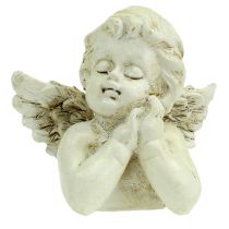 Article Figurine ange en prière Déco pour cimetière Crème 9cm 8 pcs