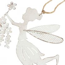 Article Décoration de fenêtre féerique décorative printemps métal elfe blanc 15×10cm 2 pcs