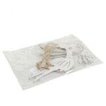 Article Décoration de fenêtre féerique décorative printemps métal elfe blanc 15×10cm 2 pcs