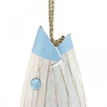 Article Poisson déco bois poisson en bois à suspendre bleu clair H57,5cm
