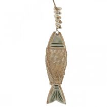 Article Déco poisson, déco poisson en bois, pendentif poisson bois 21cm