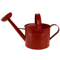 Article Arrosoir décoratif cruche métal rouge pour plantation H26cm 5L