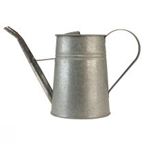 Article Arrosoir décoratif galvanisé, métal gris, style vintage, 1,7 L, H 23 cm, idéal pour les décorations florales et les jardinières élégantes.