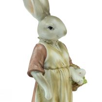 Article Panier décoratif lapin femme oeufs de Pâques figurine décorative Pâques H37cm