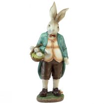 Article Panier décoratif lapin homme panier oeufs de Pâques figurine décorative H39cm