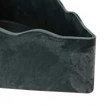 Article Bol coeur décoratif plastique anthracite 21×14,5×5,5cm