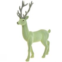 Figurine de Noël cerf renne déco vert gris H37cm