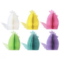 Article Poulets décoratifs en papier nid d&#39;abeille 11×6m5×12cm 6pcs