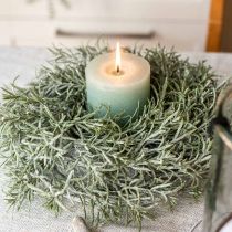 Couronne décorative Ø30cm avec vert pailleté