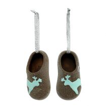 Article Chaussons décoratifs 9,5cm marron 6pcs