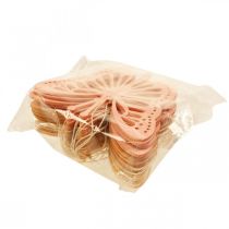 Article Papillons décoratifs à suspendre Orange/Rose/Jaune 12 cm 12 pièces