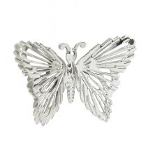 Article Papillons décoratifs en métal à suspendre décoration argent 5cm 30pcs