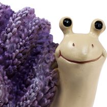 Article Escargots décoratifs figurines décoratives violet beige lavande 12cm 2pcs