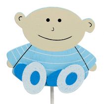 Article Bouchon décoratif bleu bébé 5cm L25cm 20 pcs