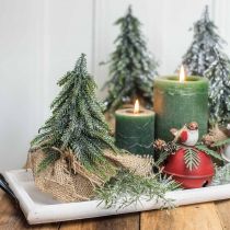 Sapin de Noël déco vert pailleté 20cm