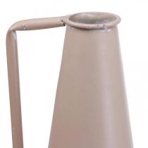Article Vase décoratif en métal, pichet décoratif, rose, conique, vase à fleurs vintage, 38 cm