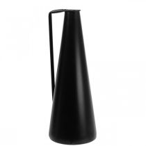 Vase décoratif vase de sol poignée en métal noir 20x19x48cm
