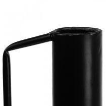 Vase décoratif métal anse noire cruche décorative 14cm H28.5cm
