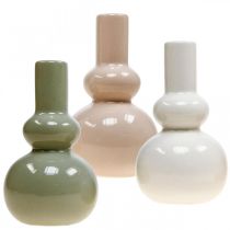 Vases décoratifs, set de vases en céramique sphérique H16,5cm Ø9,5cm 3pcs