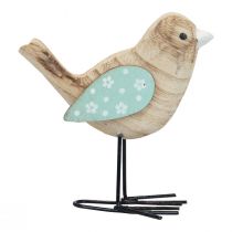 Article Oiseaux décoratifs oiseaux en bois décoration de table printemps naturel coloré 12cm 3pcs