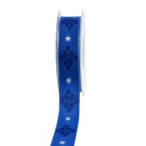 ruban décoratif blue avec motif 25mm 20m