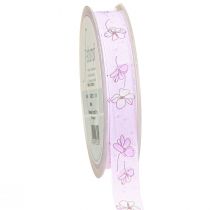 Article Ruban décoratif fleurs printemps ruban cadeau lilas 15mm 20m