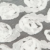 Article Ruban décoratif mariage roses blanches ruban cadeau 60mm 5m