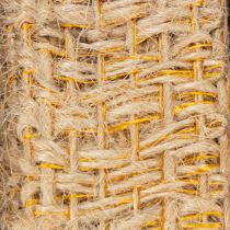 Article Ruban décoratif en jute, jaune naturel, 25 mm ; ruban décoratif rustique en jute, 10 m