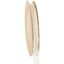 Article Ruban décoratif en jute, ruban cadeau naturel, blanc crème, 15 mm x 15 m